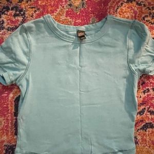 Wild fable, blue cropped top